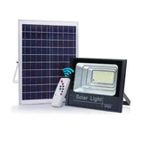 Set 2 x Proiector LED cu panou solar, telecomanda inclusa si senzor de lumina