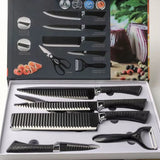 Set de cuțite de bucătărie Engros din oțel inoxidabil, ustensile, cuțite de bucătărie, foarfece, curățător de legume, 6 buc