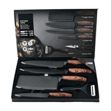 Set Cutite de Bucatarie LUDORA®, 6 Piese, 4 Cutite de Bucatarie, 1 Foarfeca, Material Otel Inoxidabil