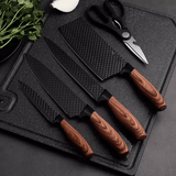 Set Cutite de Bucatarie LUDORA®, 6 Piese, 4 Cutite de Bucatarie, 1 Foarfeca, Material Otel Inoxidabil