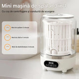 Masina de spalat portabila Engros, 3 in 1, de 3 L cu cos de centrifugare, 3 moduri de spalare, 3000mAh