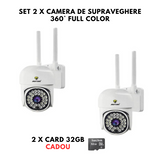 Pachet 2 x Camera de Supraveghere Jortan, JT-8161QJ, Full Color, Smart & Wifi IP Camera