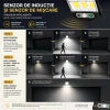 4+1 GRATIS Lampă Solară Dasgut 160W cu 80 LED COB, 3500 Lumeni, 9 Celule, Senzor de Mișcare și Inducție, Telecomandă, 3 Moduri de Iluminare, IP65, Autonomie până la 10 Ore