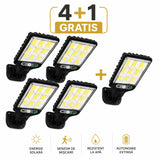 4+1 GRATIS Lampă Solară Dasgut 160W cu 80 LED COB, 3500 Lumeni, 9 Celule, Senzor de Mișcare și Inducție, Telecomandă, 3 Moduri de Iluminare, IP65, Autonomie până la 10 Ore