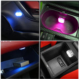 Set 4 Lampi LED Touch Senzor 7 Culori RGB pentru Interiorul Masinii