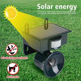 Repeller cu ultrasunete pentru alungarea animalelor, cu panou solar si senzor de miscare