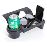 Suport auto universal 2 in 1 si organizator pentru bauturi si telefon, cu montare pe geamul usii