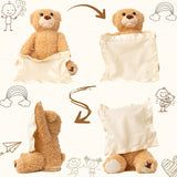 Ursuleț Interactiv de Pluș Cucu-Bau – Peek a Boo, cu Muzică și Mișcare, 30 cm