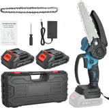 Mini Fierastrau Electric 24V cu Lant 6 inch si 2 Acumulatori 2000 mAh