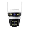 Pachet promo! Set 2 x Camera de Supraveghere cu 2 Lentile, PTZ 355°, Jortan JT-4, WiFi, IP66, HD, 6 MP, 1920 x 1080 pixeli ,Aplicatie Yoosee + 2 x Card 32GB CADOU