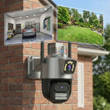 Camera de Supraveghere Dubla Wifi Jortan 9687PRO, 6 Megapixeli, Alarma, Smart Tracking, Night Color + Card 32GB Inclus