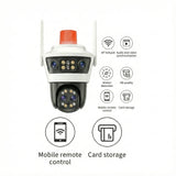 Camera de Supraveghere Jortan 7 Wifi, 12 Megapixeli, Rezolutie 4K, Night Color, Smart Tracking, Alarma + Card 32GB Inclus