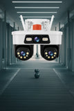 Camera Supraveghere WiFi/LAN Jortan, 3 Lentile, 9MP, Cap Dublu PTZ 355°, Night Vision, IP66 + Card 32GB