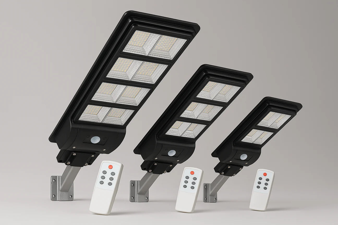 Lampa Solara Jortan 400W/300W/200W - Stradala cu Senzor de Lumina, Telecomanda si Picior Metalic