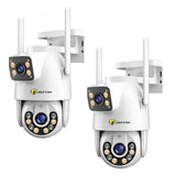 SET 2 Camere Jortan Duble, PTZ Wi-Fi/LAN 9697QJ, Rezolutie 6MP, IP66, Vizualizare Color Nocturna