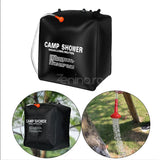 Dus Portabil cu Incalzire Solara, 20L, pentru Camping, Maner Agatare