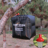 Dus Portabil cu Incalzire Solara, 20L, pentru Camping, Maner Agatare