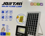 Proiector LED Jortan cu panou solar, telecomanda inclusa si senzor de lumina (300W, 500W)