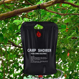 Dus Portabil cu Incalzire Solara, 20L, pentru Camping, Maner Agatare
