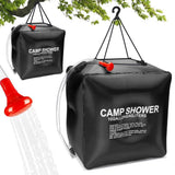 Dus Portabil cu Incalzire Solara, 20L, pentru Camping, Maner Agatare
