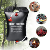 Dus Portabil cu Incalzire Solara, 20L, pentru Camping, Maner Agatare