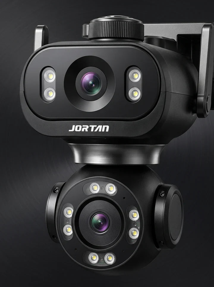 Camera Supraveghere WiFi JORTAN JT-9680, 6MP Dual-Head PTZ + Cablu 5M Cadou, Editie Limitata