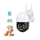 Camera de Supraveghere Exterior cu SIM 4G+Ethernet, Rotativa, Senzor de miscare, 3MP, HD + Card CADOU