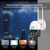 Camera de Supraveghere Exterior cu SIM 4G+Ethernet, Rotativa, Senzor de miscare, 3MP, HD + Card CADOU