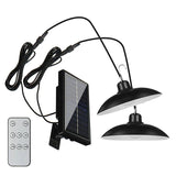 Set panou solar cu 2 becuri LED cu aplica, telecomanda, 50W