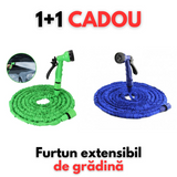 1+1 CADOU Furtun extensibil pentru gradina, lungime 60 m, aparat de udat inclus!