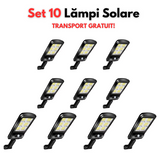 Set Lampi cu incarcare solara Jortan, 8 Celule, 50W, Telecomanda