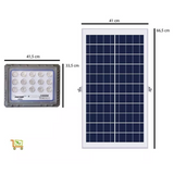 Proiector LED Slim cu Telecomanda si Panou Solar IP66