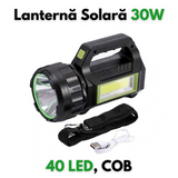 Lanterna solara 30 W, 40 LED COB, acumulator, HEL T95