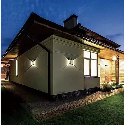 Pachet 3 x Lampa solara de perete LED cu senzor de miscare fara fir 3W Coba