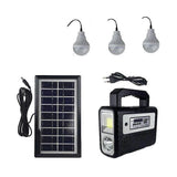 Kit solar GD-8028 proiector Radio cu panou solar si 3 Becuri