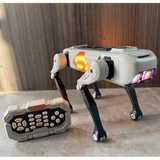 Catel robot inteligent RC, control telecomanda, aplicatie si comenzi vocale, functii AI, dans, lumini LED, gri