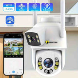 Camera Jortan Dual PTZ 9697QJ, 6MP UHD, LAN/Wireless, Color Noaptea, IP66, Card 32GB inclus