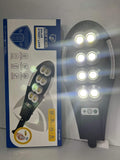 Set 2 x Lampă stradală solară Jortan COB 400W cu senzor de mișcare, colector solar încorporat și telecomandă