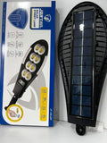 Set 2 x Lampă stradală solară Jortan COB 400W cu senzor de mișcare, colector solar încorporat și telecomandă