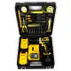 Masina de gaurit si insurubat cu Percutie, Mandrina 6D Metalica 10mm, 30 Accesorii, 2 Acumulatori 48V 1500 mAh Li-Ion Inclusi, 23+1 Trepte Torsiune, 45 Nm, 2 Trepte 500/1500 RPM, Pexor negru-galben