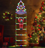 Scara pentru Mos Craciun , LED, metal/plastic, multicolor, 25 x 160 cm model bradut