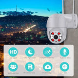 Camera de Supraveghere Rotativa Jortan, Exterior, 1080p, WiFi, IP66 + Card de Memorie 32GB CADOU