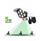 Pachet 2+1 CADOU Camera de supraveghere falsa, incarcare solara, 77 LED-uri