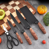 Set Cutite de Bucatarie LUDORA®, 6 Piese, 4 Cutite de Bucatarie, 1 Foarfeca, Material Otel Inoxidabil