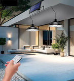 Set panou solar cu 2 becuri LED cu aplica, telecomanda, 50W