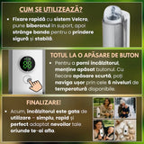 Încălzitor portabil pentru biberoane, Afișaj digital, 6 niveluri de temperatură, Baterie de 5000 mAh, Reîncărcabil