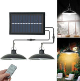 Set panou solar cu 2 becuri LED cu aplica, telecomanda, 50W