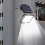 Set 4 lampi cu panou solar, 6 COB, 250 W, cu senzor de miscare, suport si telecomanda