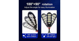 Set 2 x Lampă stradală solară Jortan COB 400W cu senzor de mișcare, colector solar încorporat și telecomandă