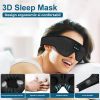 Masca de dormit cu Casti Wireless, Microfon, Bluetooth 5.0, spuma de memorie pentru somn, calatorie, reglabila, Negru